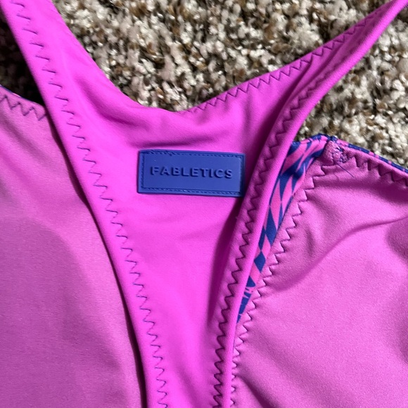 Fabletics pink purple bathing suit - Picture 2 of 4